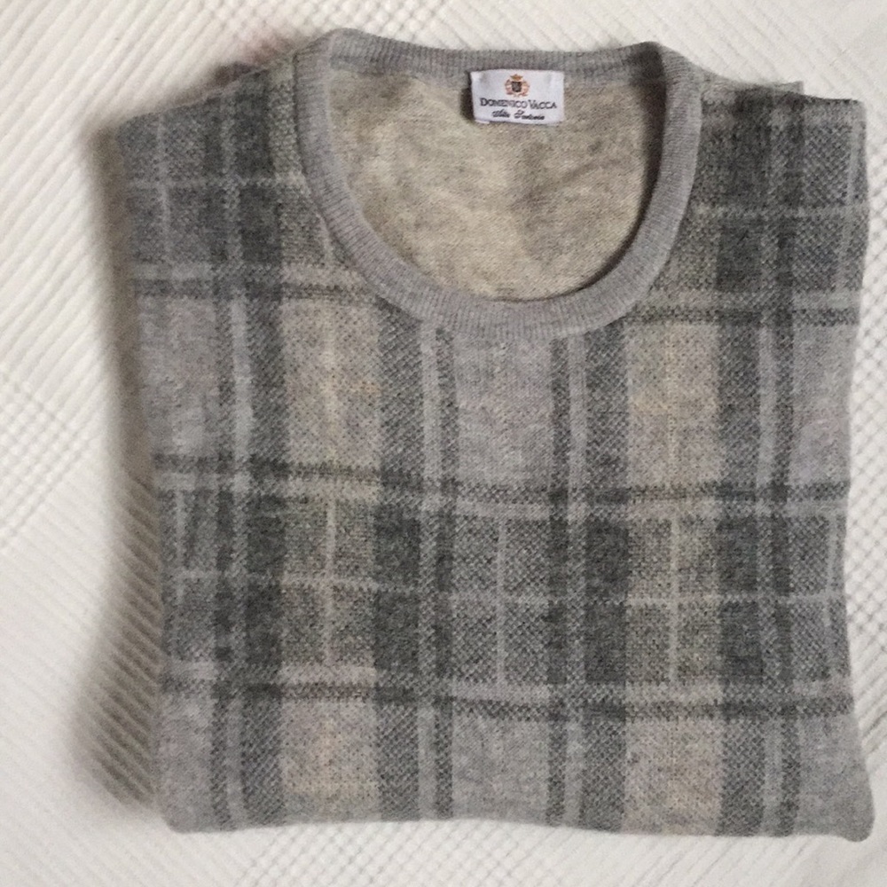 Domenico Vacca Unisex Cashmere Sweater grey
